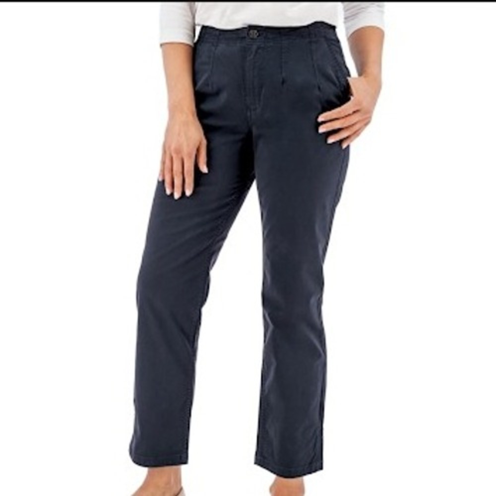 Aventura Casual Pleated Front Pant Black Sz 6‎ Organic Cotton Eco B